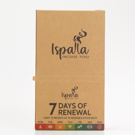 Ispalla Palo Santo, Wild Herbs & Florals Incense (7 Days of Renewal)- Retail Display Box- 12 packs 